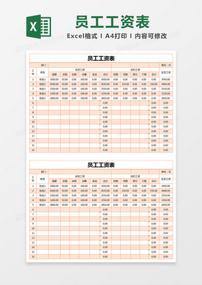 11月8日工资表模板Excel格式介绍与产品评测