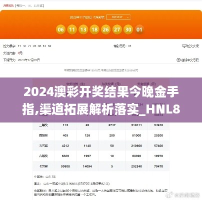 2024澳彩开奖结果今晚金手指,渠道拓展解析落实_HNL8.62.72设计师版