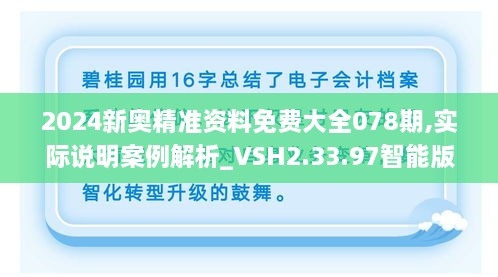 2024新奥精准资料免费大全078期,实际说明案例解析_VSH2.33.97智能版