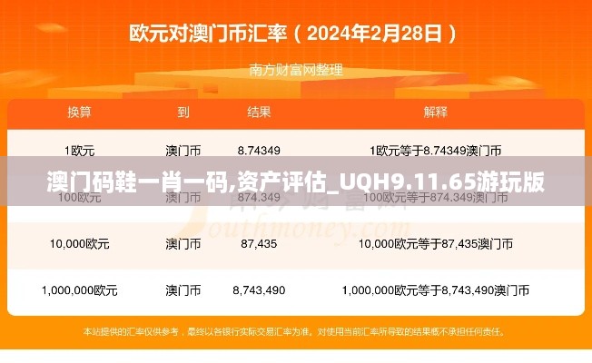 澳门码鞋一肖一码,资产评估_UQH9.11.65游玩版