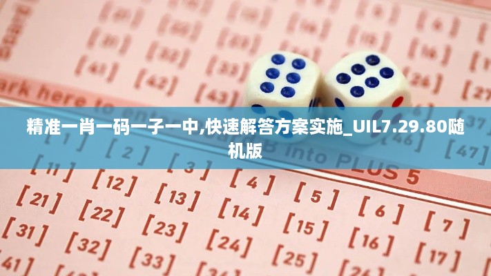 精准一肖一码一子一中,快速解答方案实施_UIL7.29.80随机版