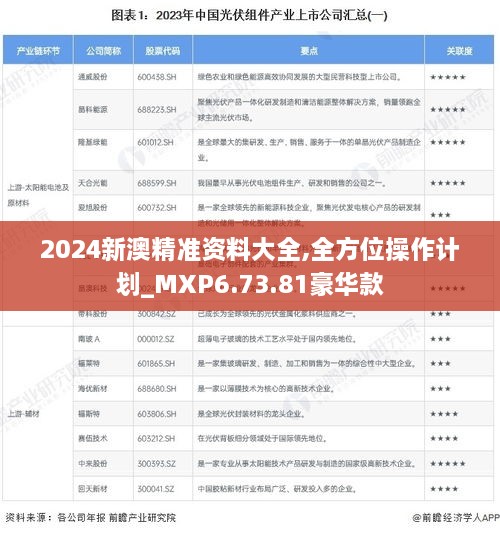 2024新澳精准资料大全,全方位操作计划_MXP6.73.81豪华款