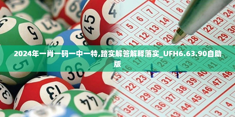 2024年一肖一码一中一特,踏实解答解释落实_UFH6.63.90自助版