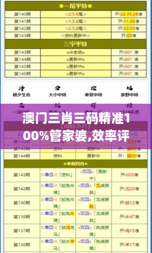 澳门三肖三码精准100%管家婆,效率评估方案_YZP2.42.49显示版