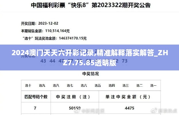 2024澳门天天六开彩记录,精准解释落实解答_ZHZ7.75.85透明版