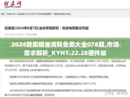 2024新奥精准资料免费大全078期,市场需求解析_KYH1.22.28硬件版