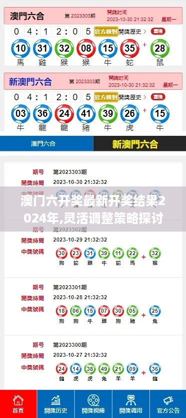 澳门六开奖最新开奖结果2024年,灵活调整策略探讨_RPW2.64.71旗舰设备版