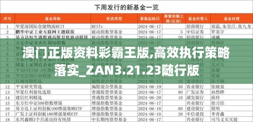 澳门正版资料彩霸王版,高效执行策略落实_ZAN3.21.23随行版