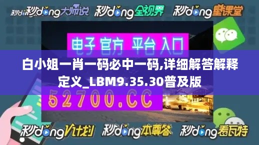 白小姐一肖一码必中一码,详细解答解释定义_LBM9.35.30普及版