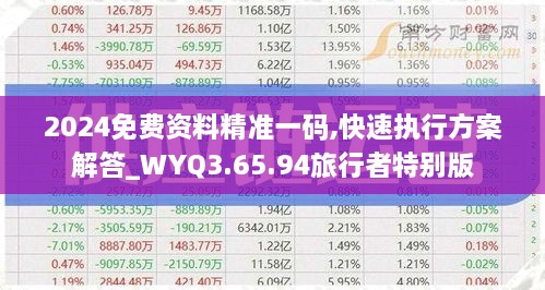 2024免费资料精准一码,快速执行方案解答_WYQ3.65.94旅行者特别版