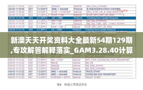 新澳天天开奖资料大全最新54期129期,专攻解答解释落实_GAM3.28.40计算机版