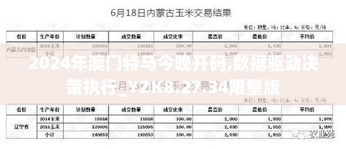 2024年澳门特马今晚开码,数据驱动决策执行_YZK8.27.34限量版