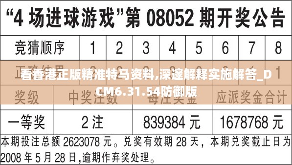 看香港正版精准特马资料,深邃解释实施解答_DCM6.31.54防御版