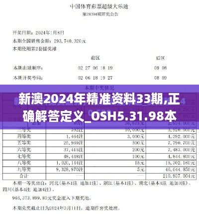 新澳2024年精准资料33期,正确解答定义_OSH5.31.98本命境