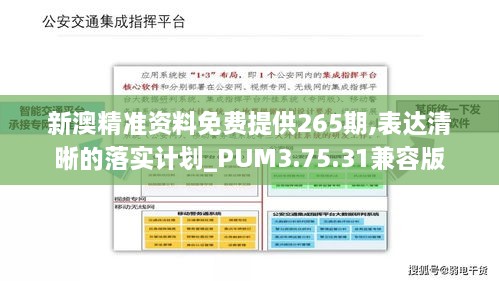 新澳精准资料免费提供265期,表达清晰的落实计划_PUM3.75.31兼容版