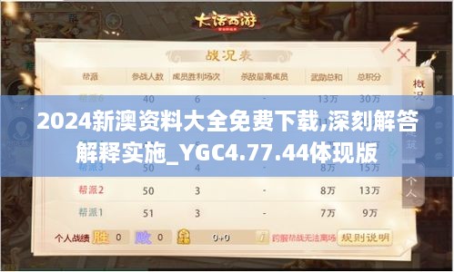 2024新澳资料大全免费下载,深刻解答解释实施_YGC4.77.44体现版