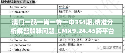 澳门一码一肖一恃一中354期,精准分析解答解释问题_LMX9.24.45跨平台版