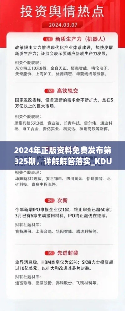 2024年正版资料免费发布第325期，详解解答落实_KDU6.48.29温馨版