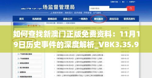 如何查找新澳门正版免费资料：11月19日历史事件的深度解析_VBK3.35.93极速版