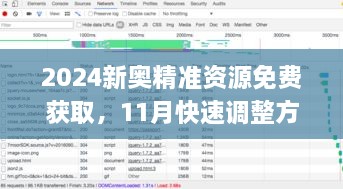 2024新奥精准资源免费获取，11月快速调整方案实施_YEX2.63.91趣味版