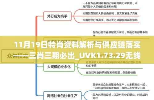 11月19日特肖资料解析与供应链落实——三肖三期必出_UVK1.73.29无线版