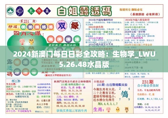 2024新澳门每日日彩全攻略：生物学_LWU5.26.48水晶版