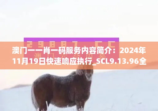 澳门一一肖一码服务内容简介：2024年11月19日快速响应执行_SCL9.13.96全景版