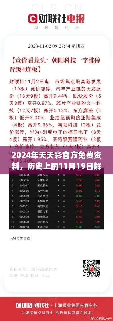 2024年天天彩官方免费资料，历史上的11月19日解决方案实施_FUG4.50.58先锋版