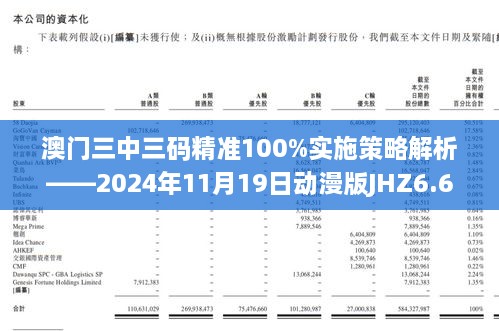 澳门三中三码精准100%实施策略解析——2024年11月19日动漫版JHZ6.63.22