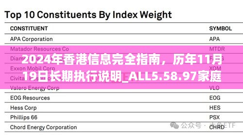 2024年香港信息完全指南，历年11月19日长期执行说明_ALL5.58.97家庭版