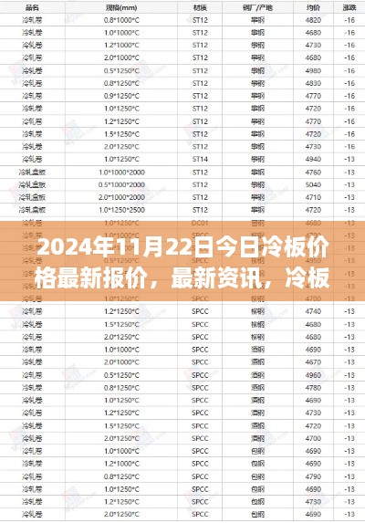 聚焦今日冷板价格动态，最新报价与资讯（2024年11月22日）