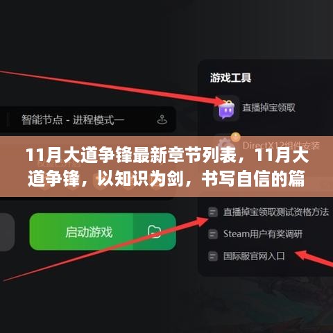 11月大道争锋，以知识铸剑，自信篇章新章节列表