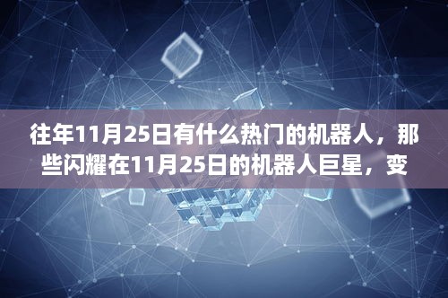 闪耀在11月25日的机器人巨星，回顾历年热门机器人与成就感的力量之源