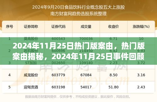 揭秘热门版案由，2024年11月25日事件回顾与影响深度解析