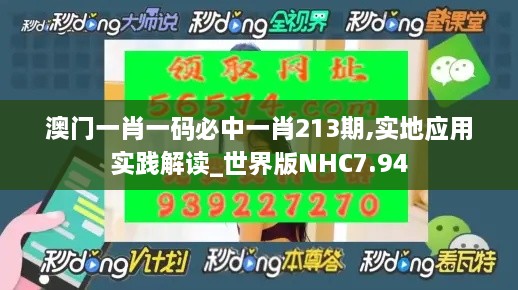 澳门一肖一码必中一肖213期,实地应用实践解读_世界版NHC7.94