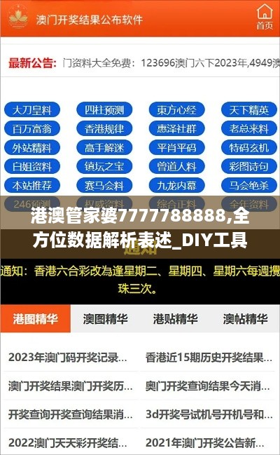 港澳管家婆7777788888,全方位数据解析表述_DIY工具版LAG7.95