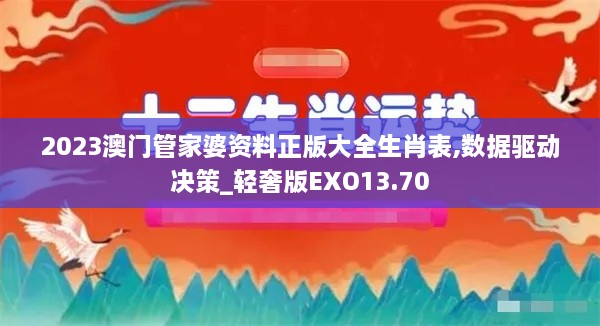 2023澳门管家婆资料正版大全生肖表,数据驱动决策_轻奢版EXO13.70