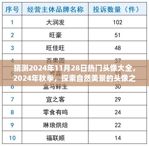 探索自然美景的头像之旅，预测2024年秋季热门头像，内心的宁静与远方风景的寻觅