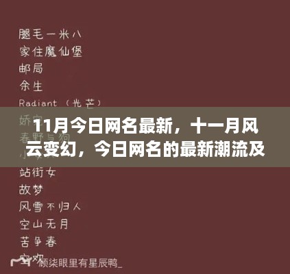 11月最新网名潮流，风云变幻与时代影响