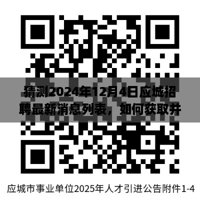 2024年12月4日应城招聘最新消息列表解读指南，初学者与进阶用户必读