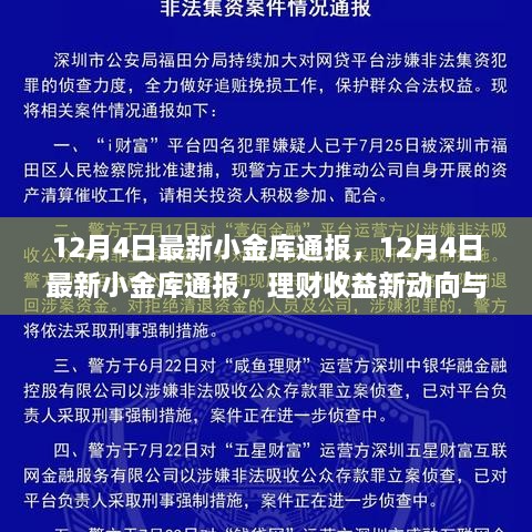 12月4日最新小金库动态，理财收益新动向与投资建议通报