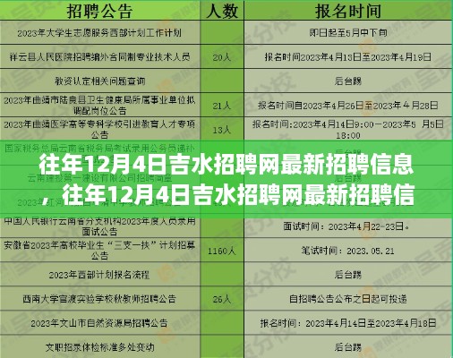 往年12月4日吉水招聘网最新招聘信息详解与评测报告