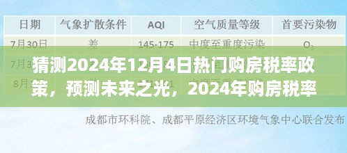 2024年购房税率政策展望与影响解析，预测未来之光