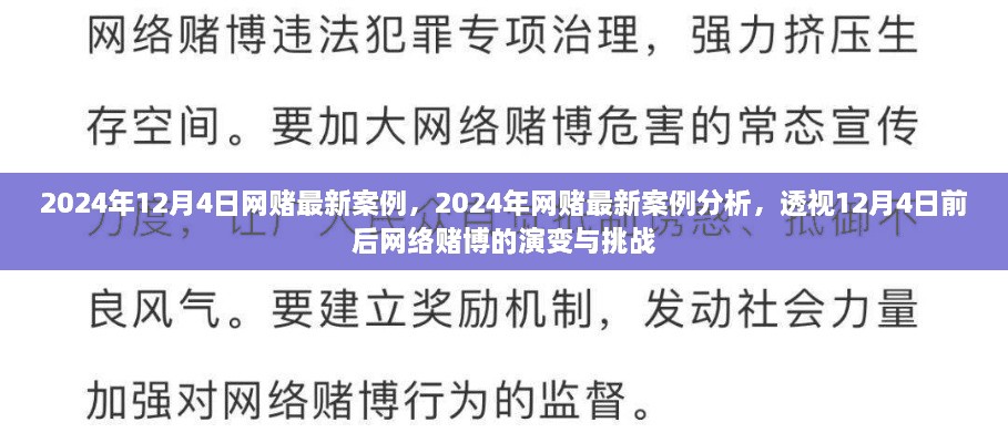 透视网赌演变与挑战，以2024年12月4日最新案例为视角