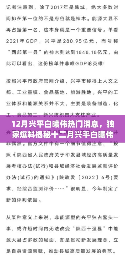 12月兴平白曦伟热门消息，独家爆料揭秘十二月兴平白曦伟现象背后的热门消息📢✨