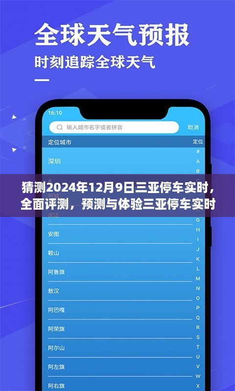 三亚停车实时系统深度评测与预测，体验2024年12月9日版本