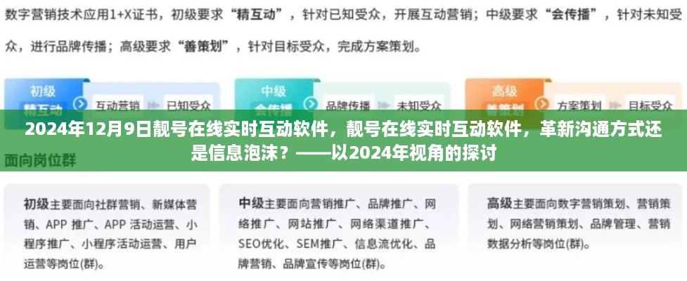 靓号在线实时互动软件，革新沟通方式还是信息泡沫？——2024年视角的探讨