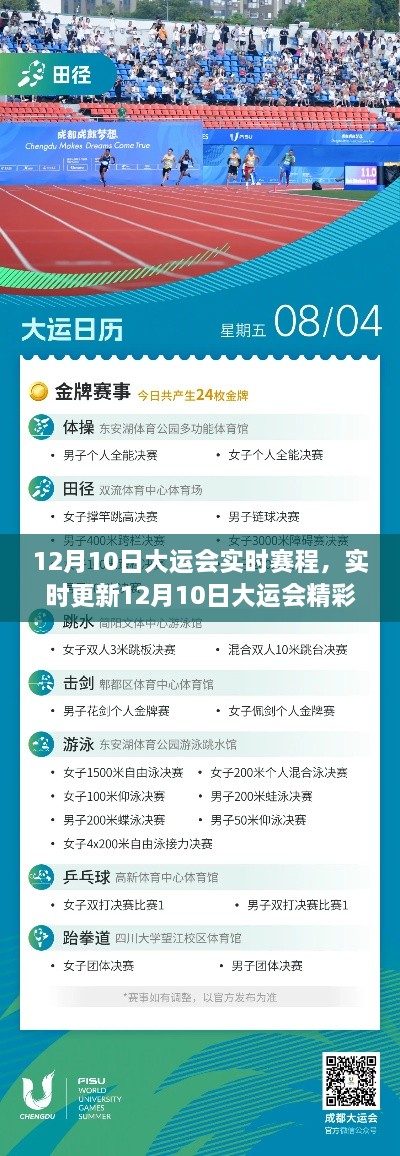 12月10日大运会赛事精彩纷呈，实时赛程更新，一览无余