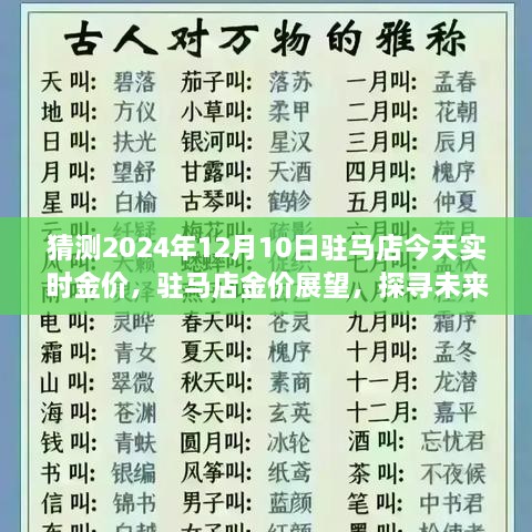 探寻未来黄金价值，驻马店金价展望与预测报告（至2024年12月10日）