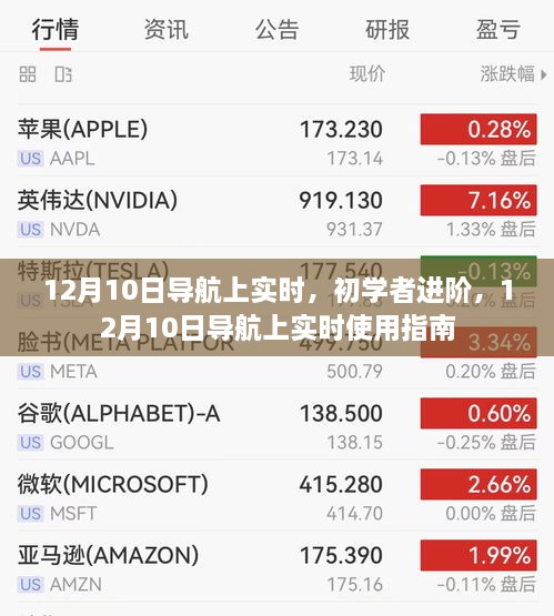 初学者进阶指南，12月10日导航实时使用指南